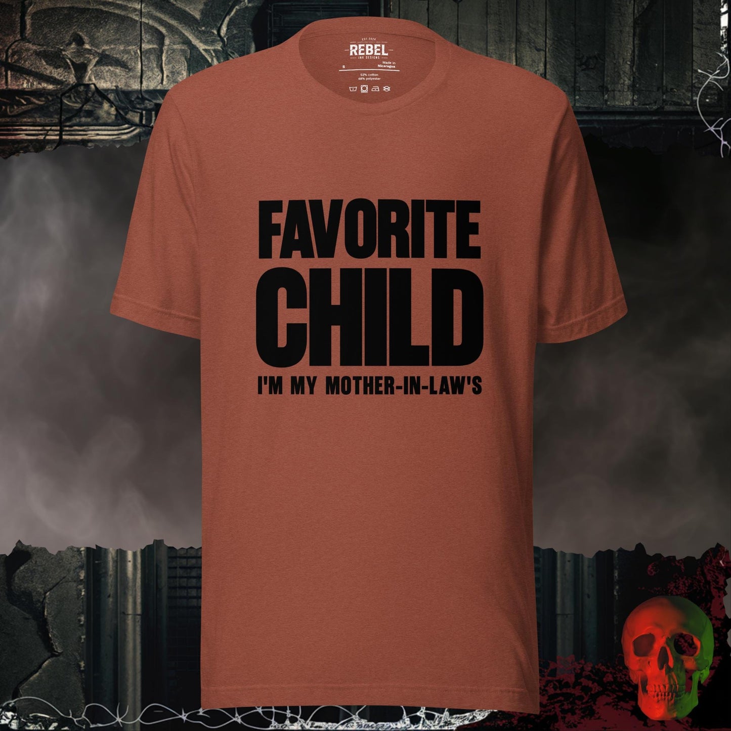 T-Shirt Heather Clay / S Favorite Child I'm My Mother-In-Law's Graphic Statement Tee