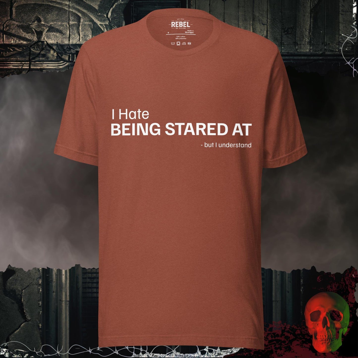 T-Shirt Heather Clay / S Hate Being Stared At Tee