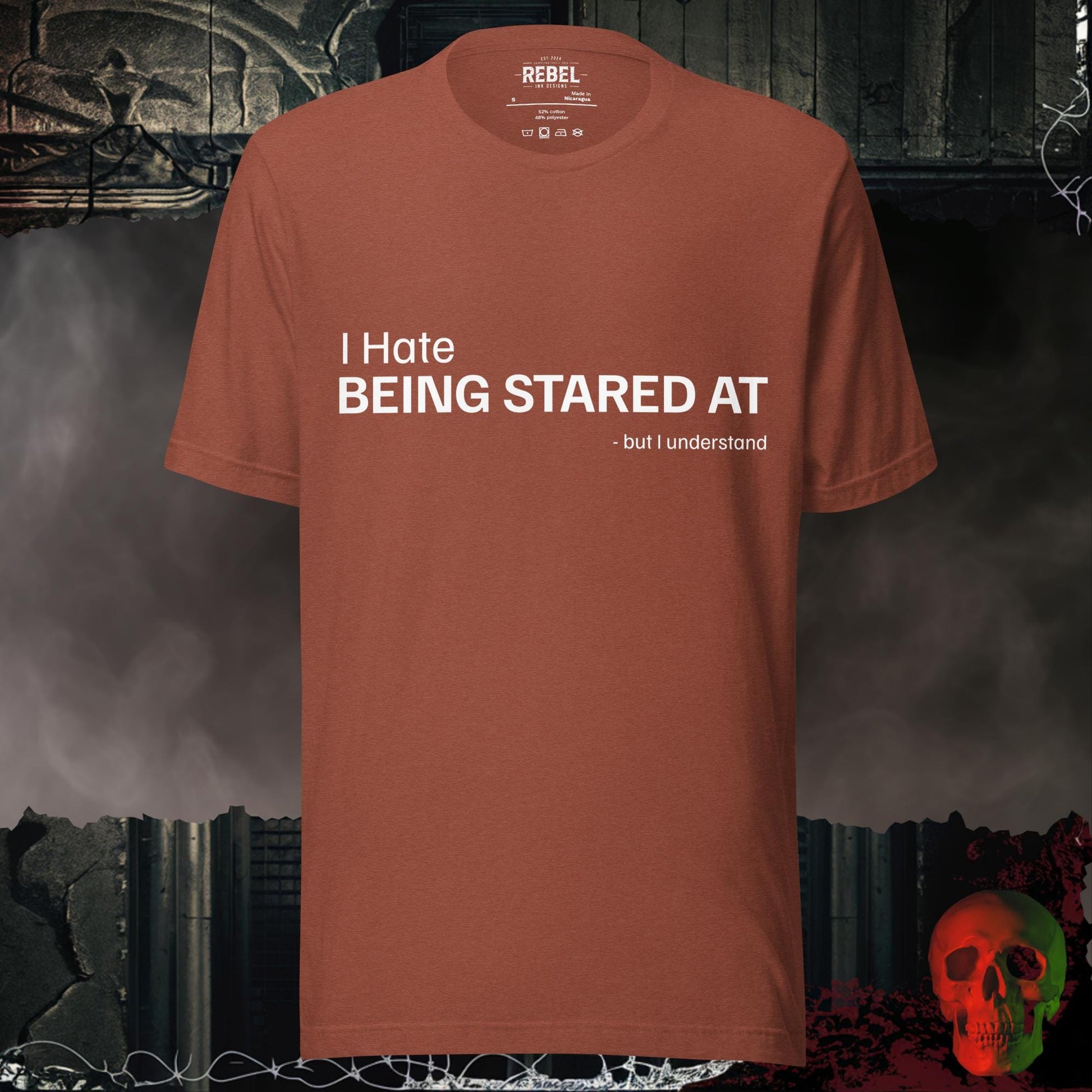T-Shirt Heather Clay / S Hate Being Stared At Tee