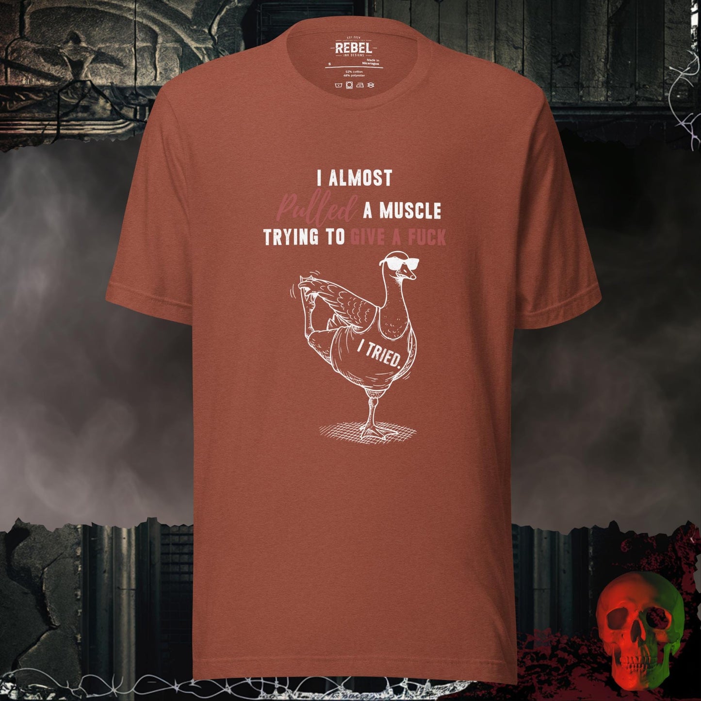 T-Shirt Heather Clay / S I Almost Pulled a Muscle Tee