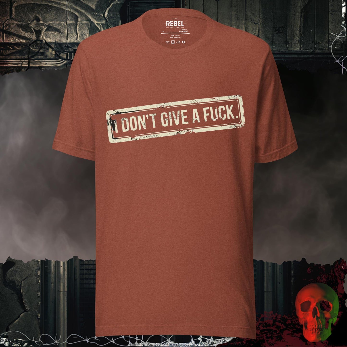 T-Shirt Heather Clay / S I Don't Give a F*ck Tee