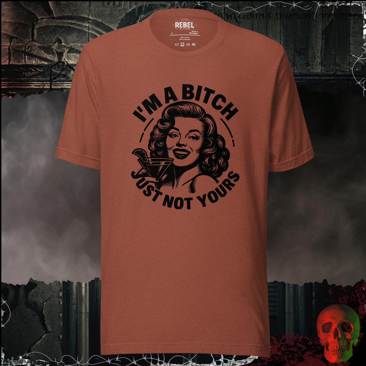 T-Shirt Heather Clay / S I'm a Bitch, Just Not Yours Graphic Tee | Rebel Ink Designs