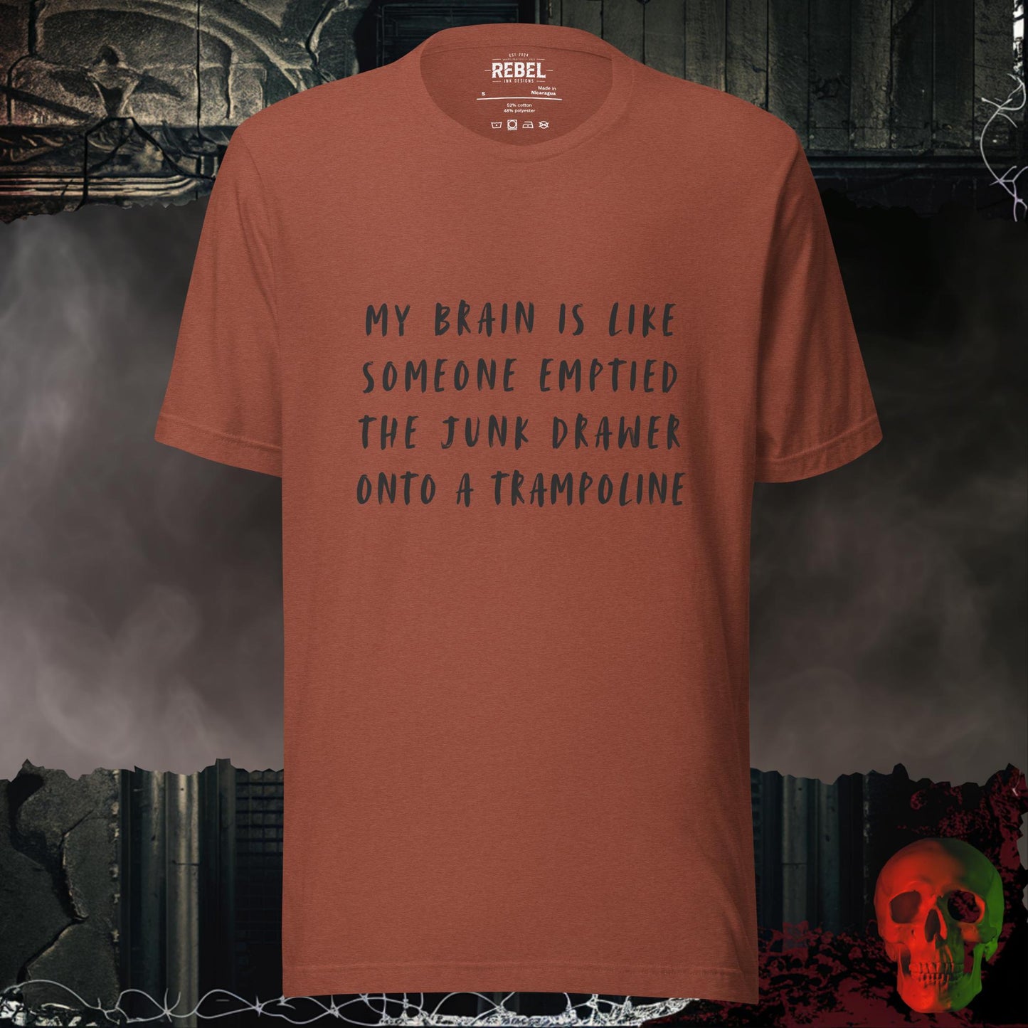 T-Shirt Heather Clay / S Junk Drawer Brain Tee