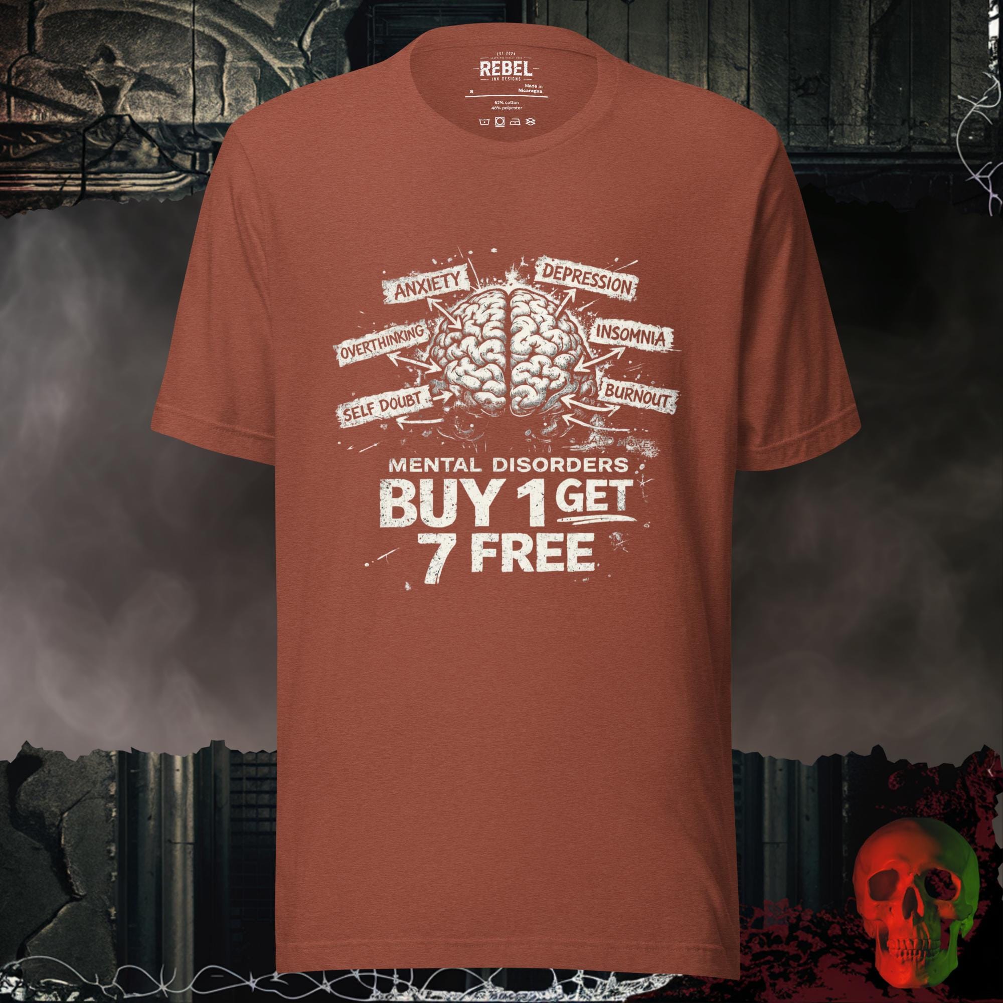 T-Shirt Heather Clay / S Mental Disorders Tee