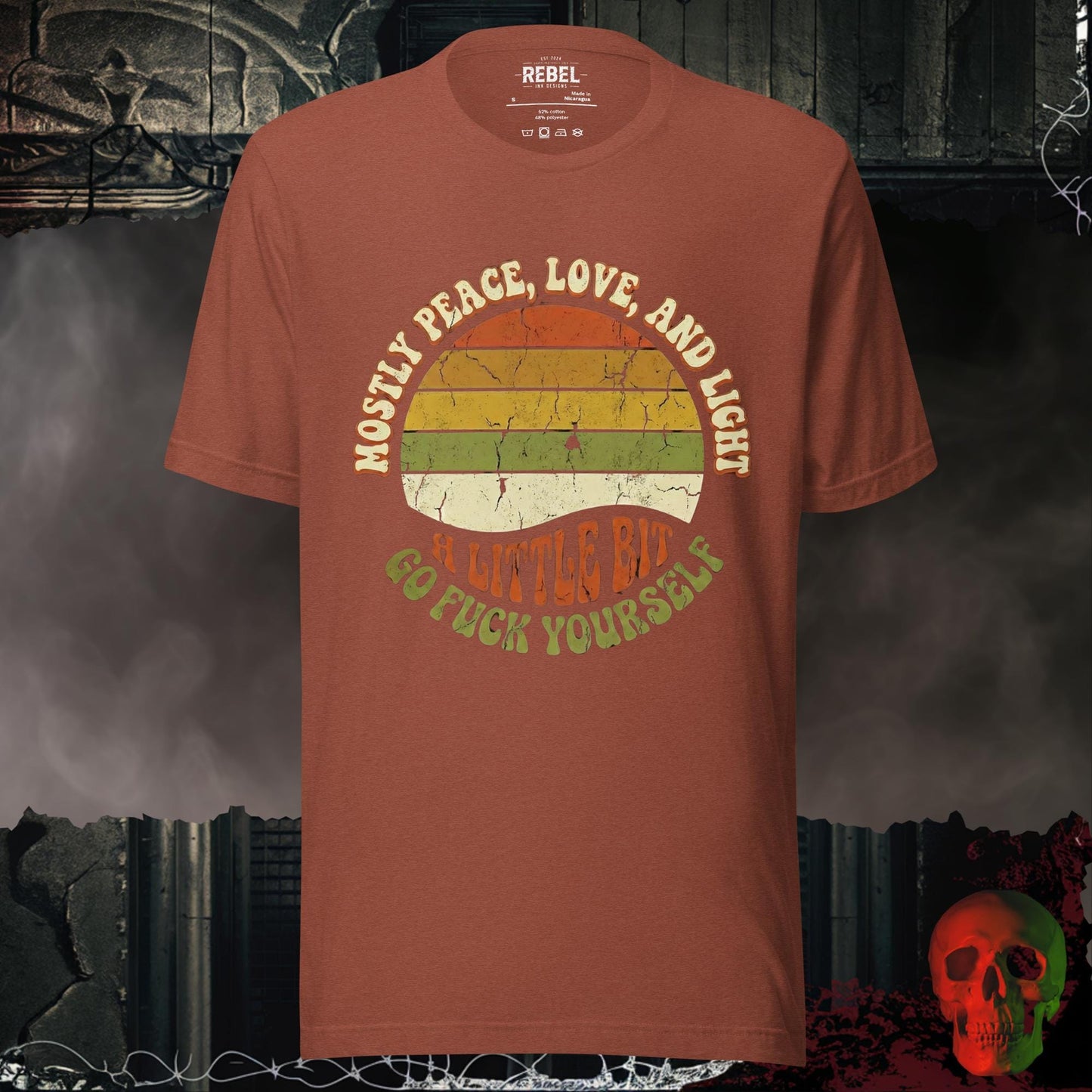 T-Shirt Heather Clay / S Mostly Peace, Love and Light Tee