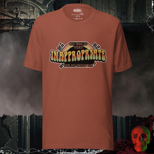 T-Shirt Heather Clay / S My Age Is Very Inappropriate Tee