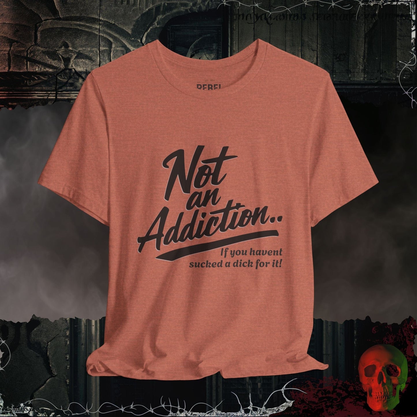 T-Shirt Heather Clay / S Not an Addiction / D*ck