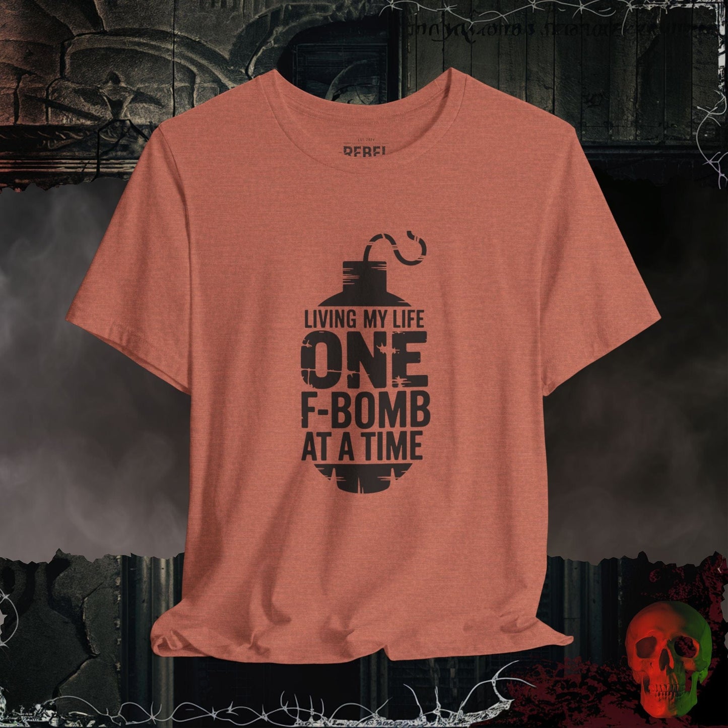 T-Shirt Heather Clay / S One F-Bomb at a Time T-Shirt