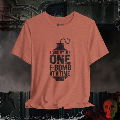 T-Shirt Heather Clay / S One F-Bomb at a Time T-Shirt