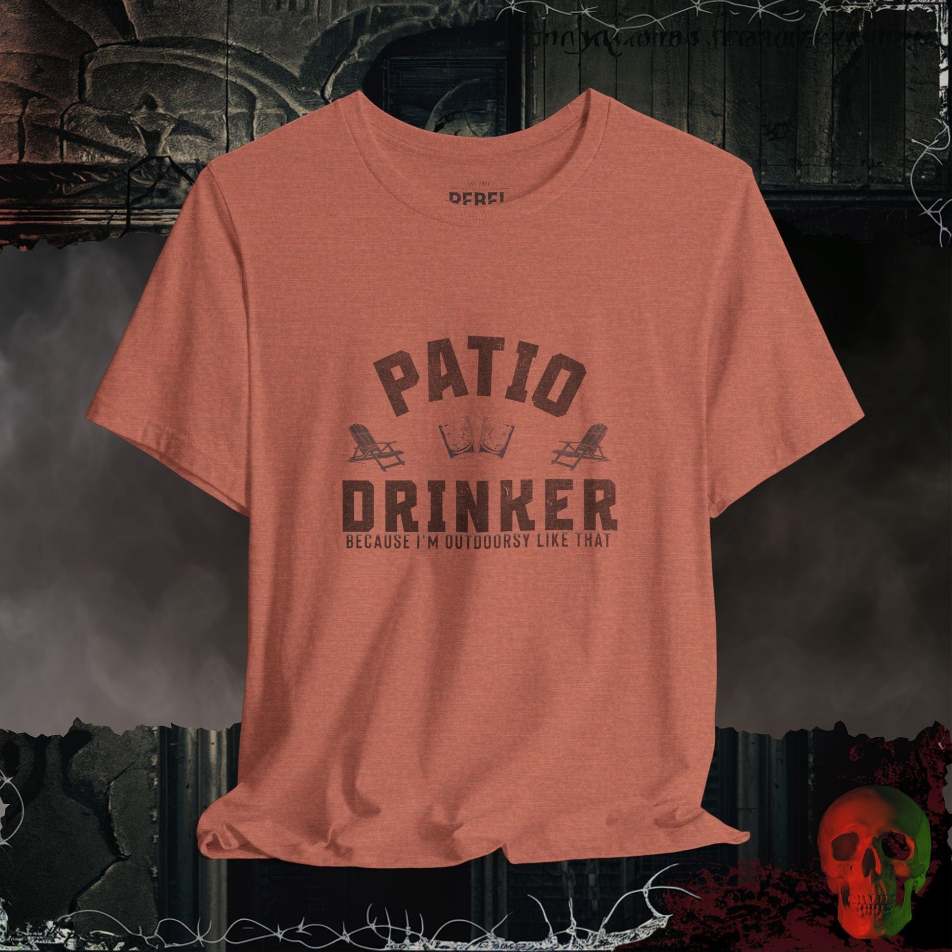 T-Shirt Heather Clay / S Patio Drinker – Outdoorsy Edition Tee