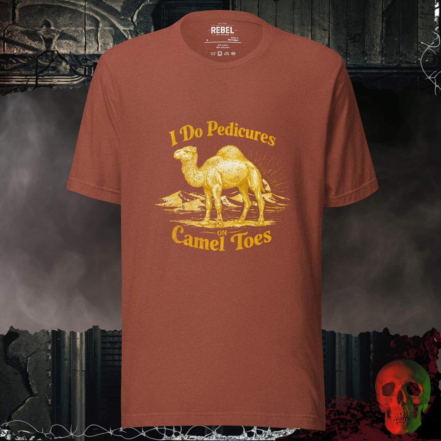 T-Shirt Heather Clay / S Pedicures on Camel Toes Tee
