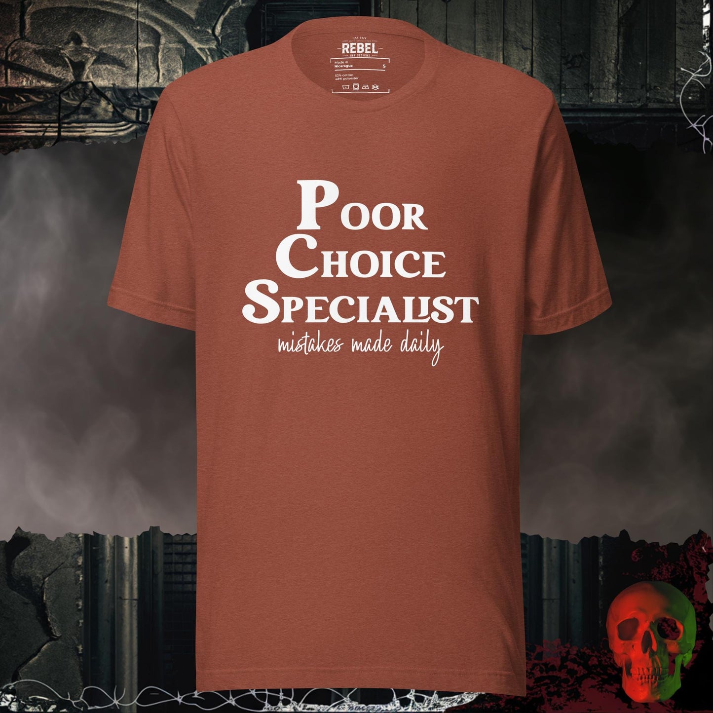 T-Shirt Heather Clay / S Poor Choice Specialist Tee