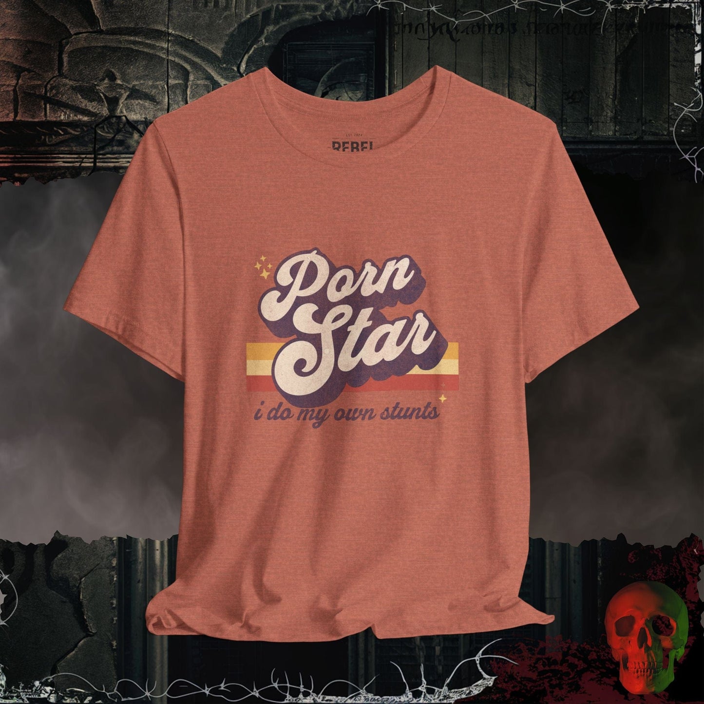 T-Shirt Heather Clay / S Porn Star Stunts T-Shirt