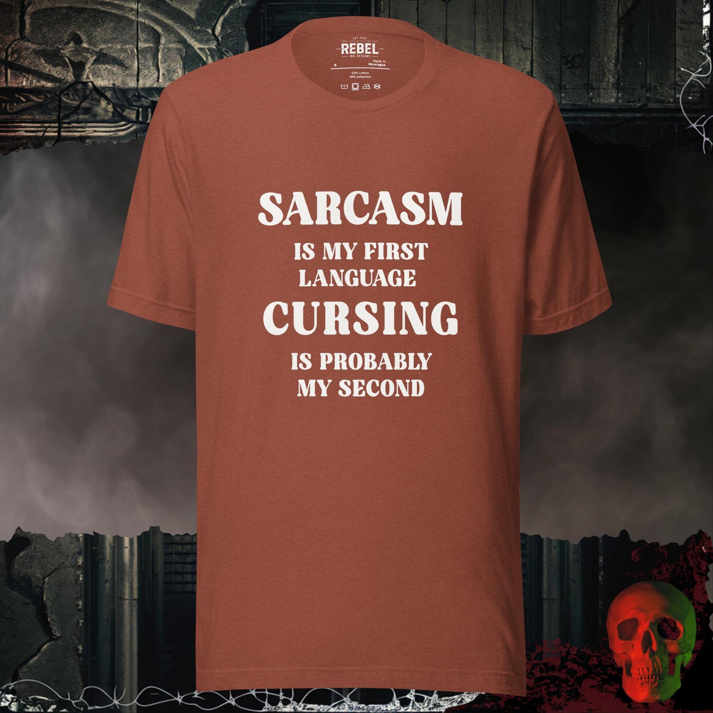 T-Shirt Heather Clay / S Sarcasm Is My First Language Tee