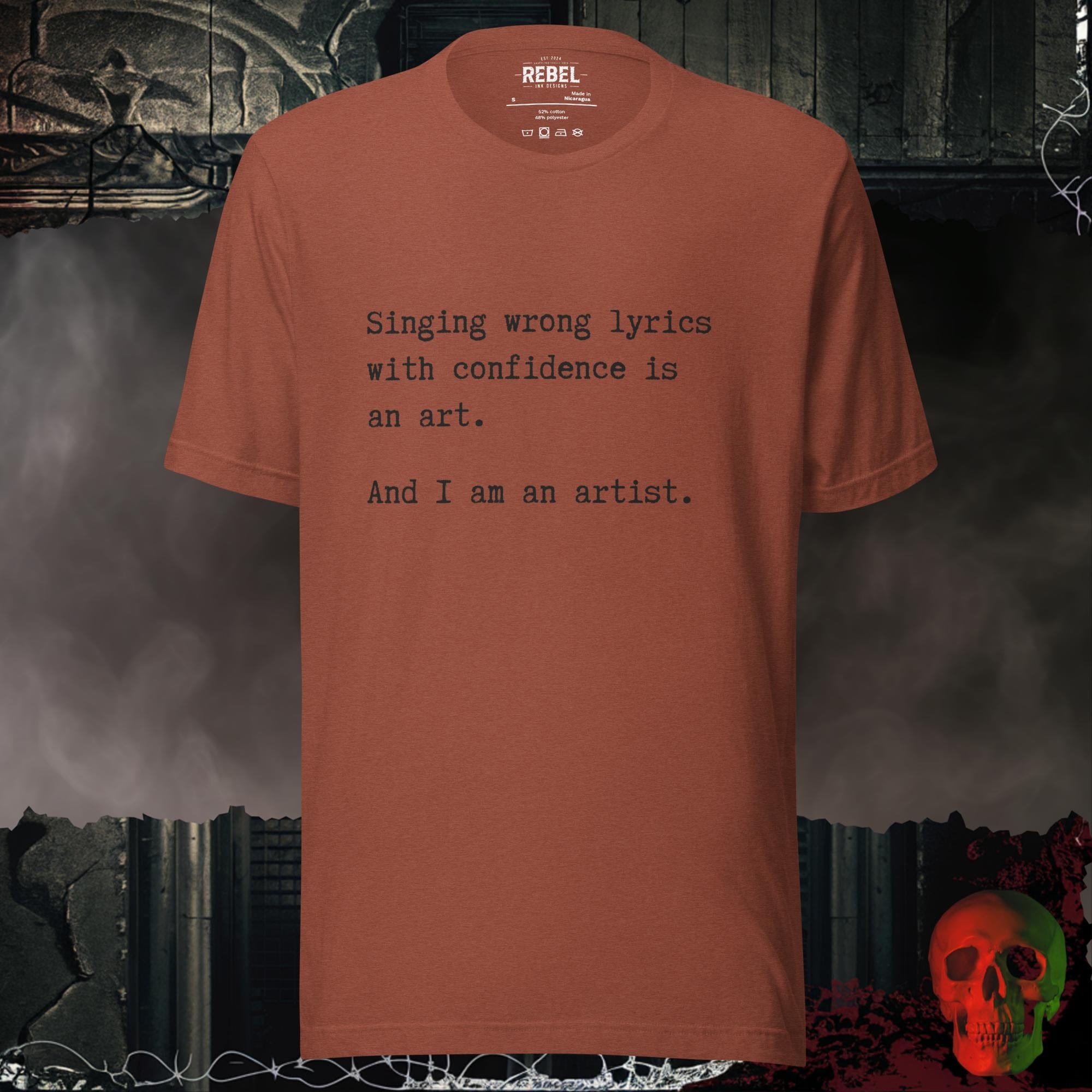 T-Shirt Heather Clay / S Singing Wrong Lyrics with Confidence T-Shirt