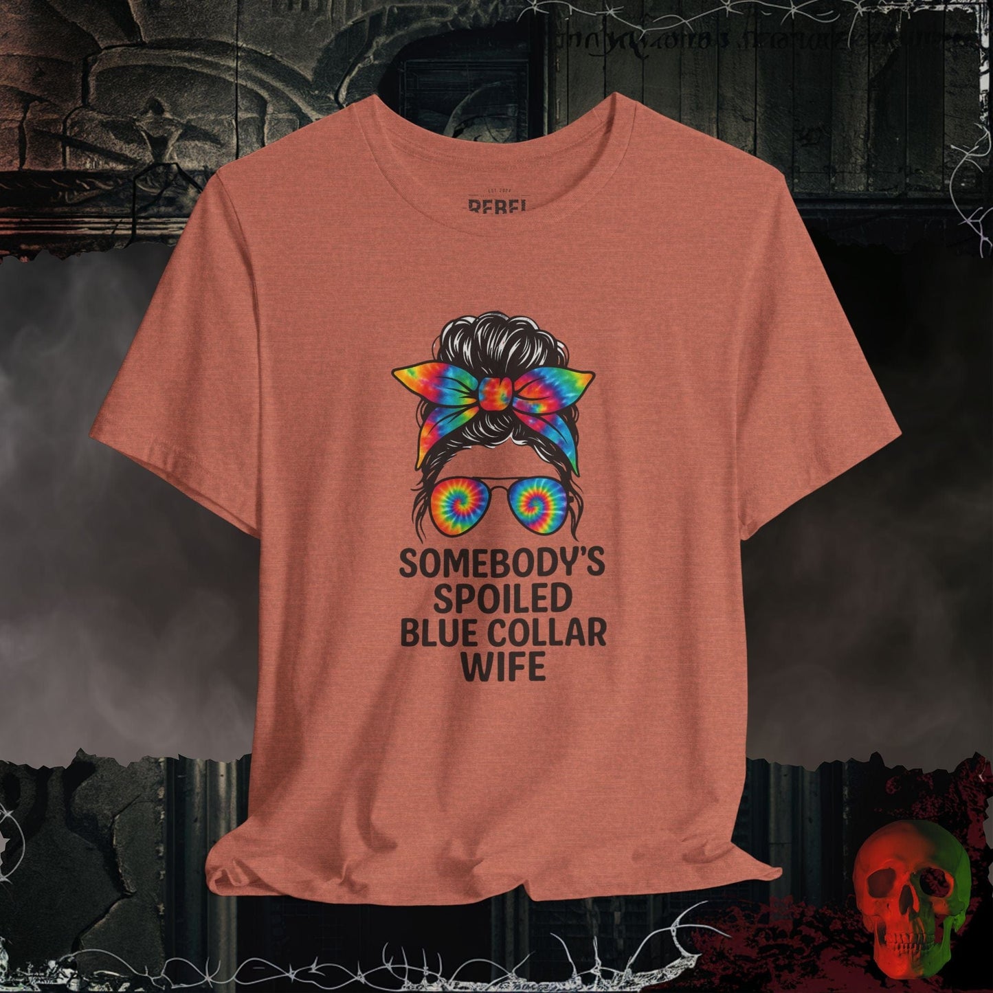 T-Shirt Heather Clay / S Spoiled Blue Collar Wife Tee