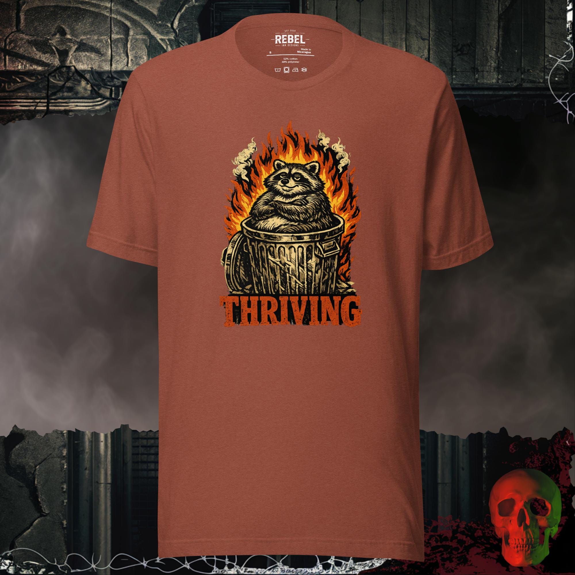 T-Shirt Heather Clay / S Thriving Bold Graphic Statement Tee | Rebel Ink