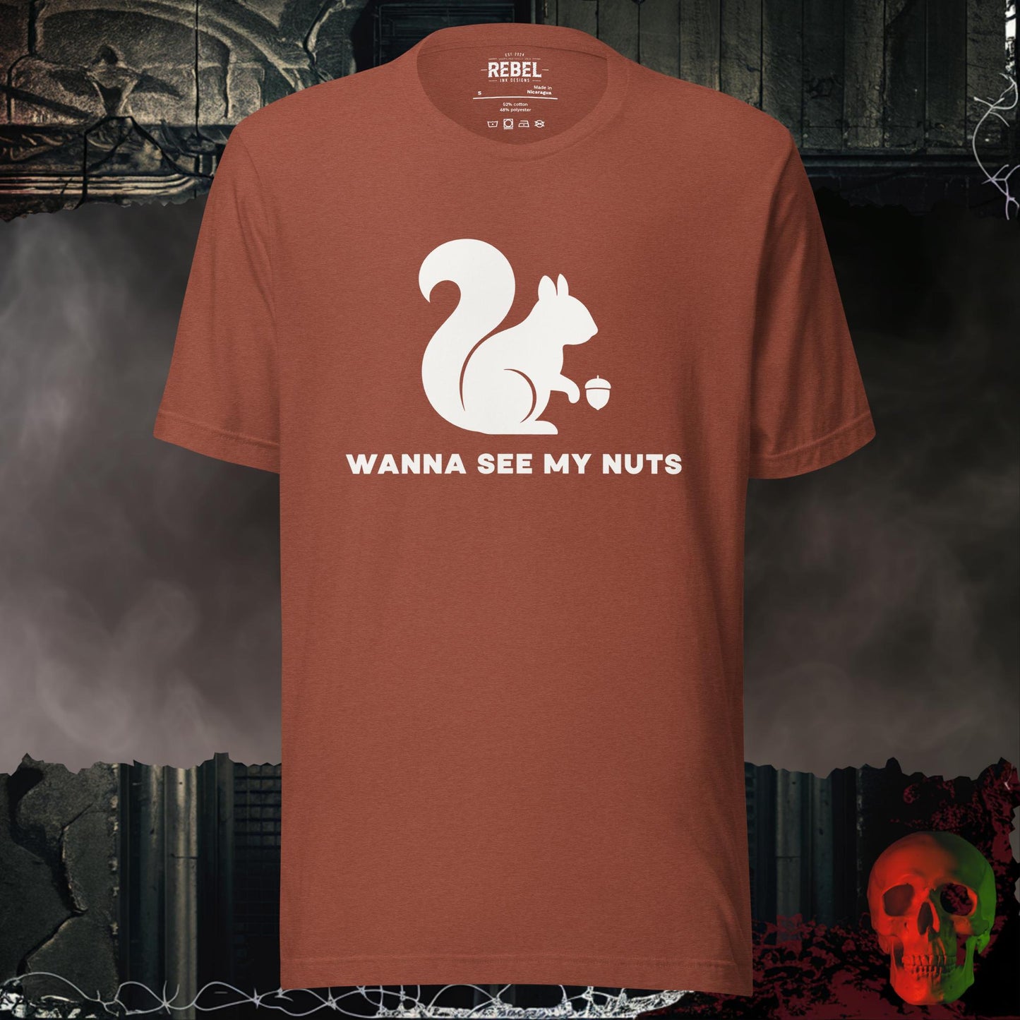 T-Shirt Heather Clay / S Wanna See My Nuts Tee