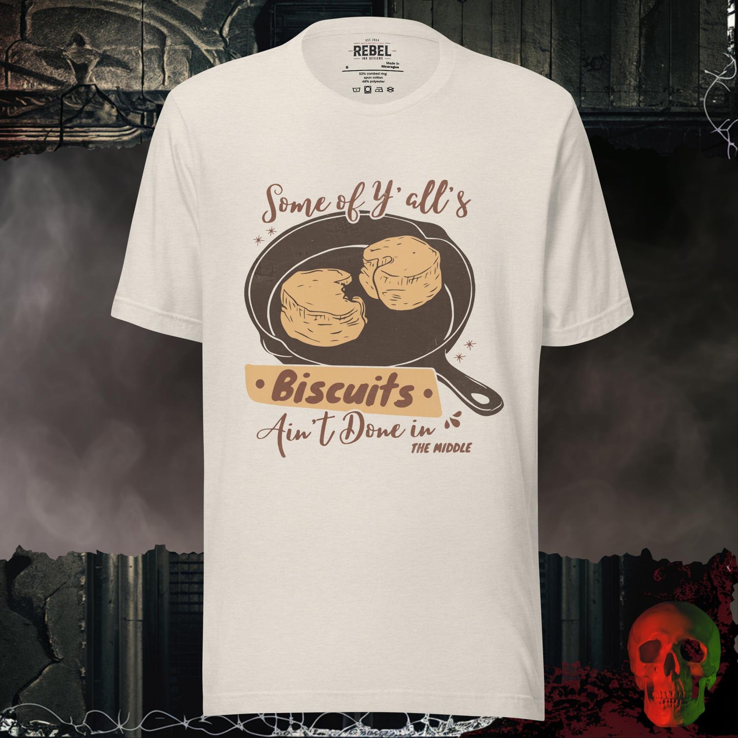 T-Shirt Heather Dust / S Half Baked Biscuits Tee