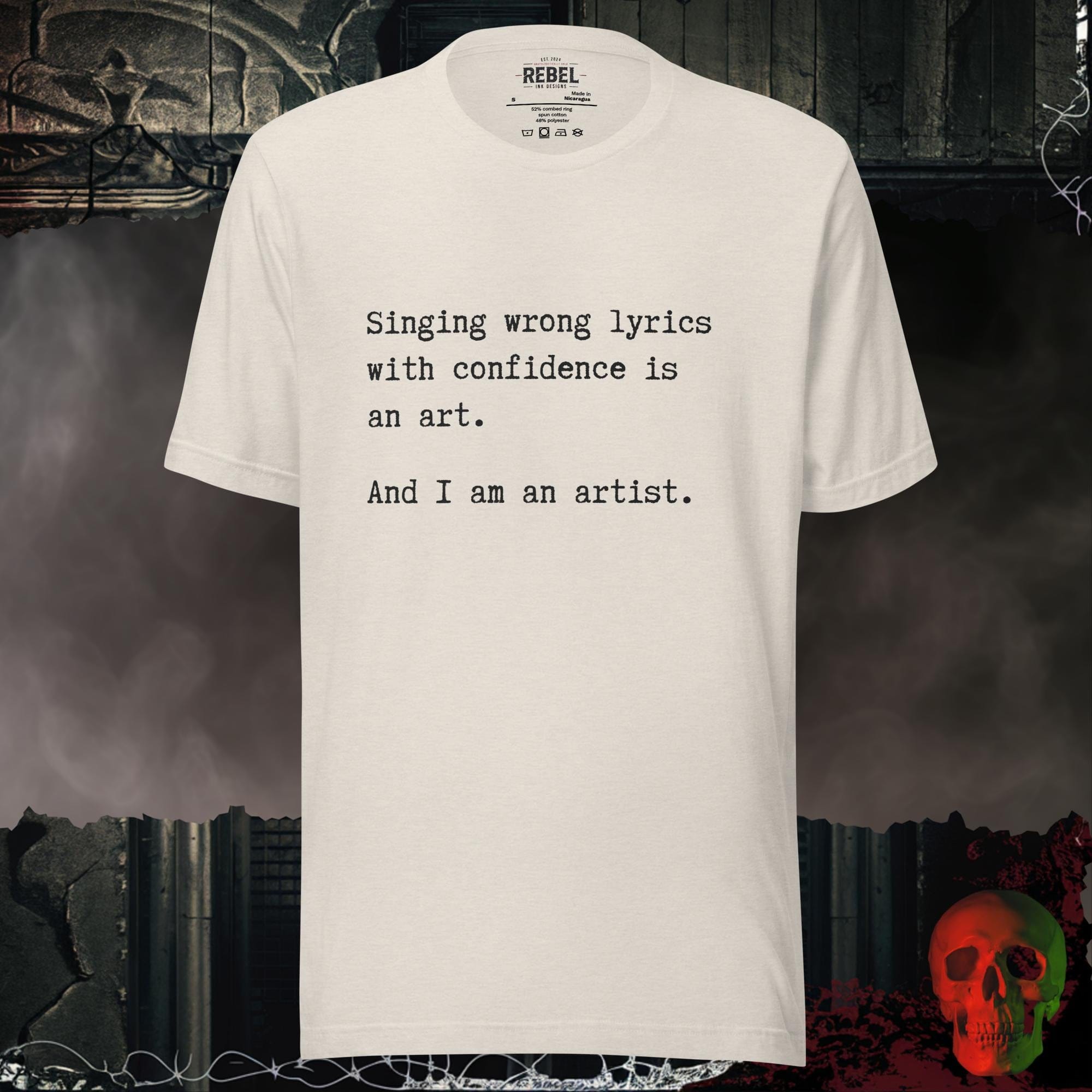 T-Shirt Heather Dust / S Singing Wrong Lyrics with Confidence T-Shirt