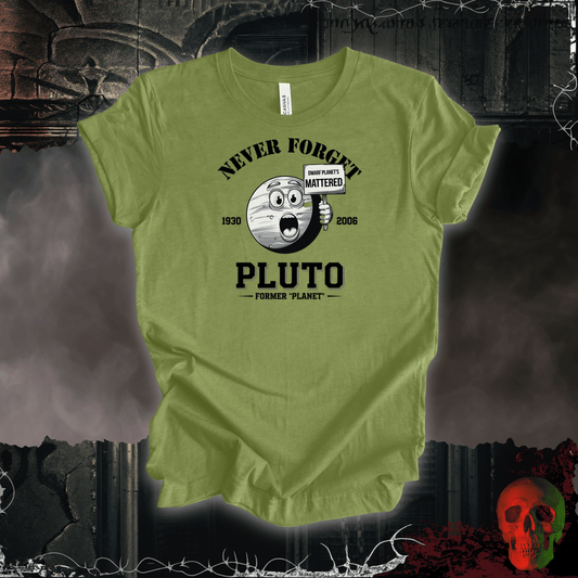 T-Shirt Heather Green / S Never Forget The Former "Planet"  Tee