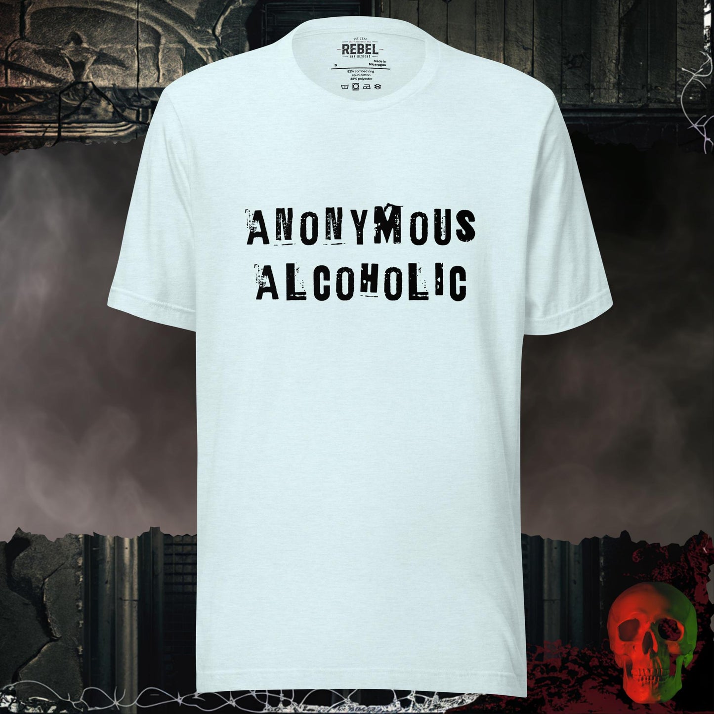 T-Shirt Heather Ice Blue / S Anonymous Alcoholic