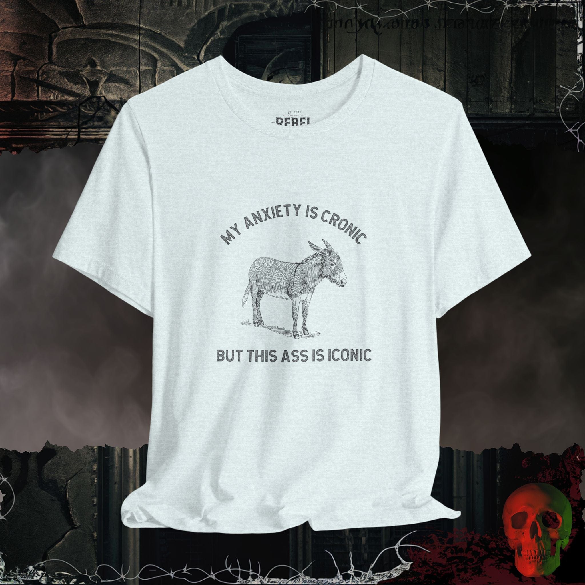 T-Shirt Heather Ice Blue / S Anxiety is Chronic T-Shirt