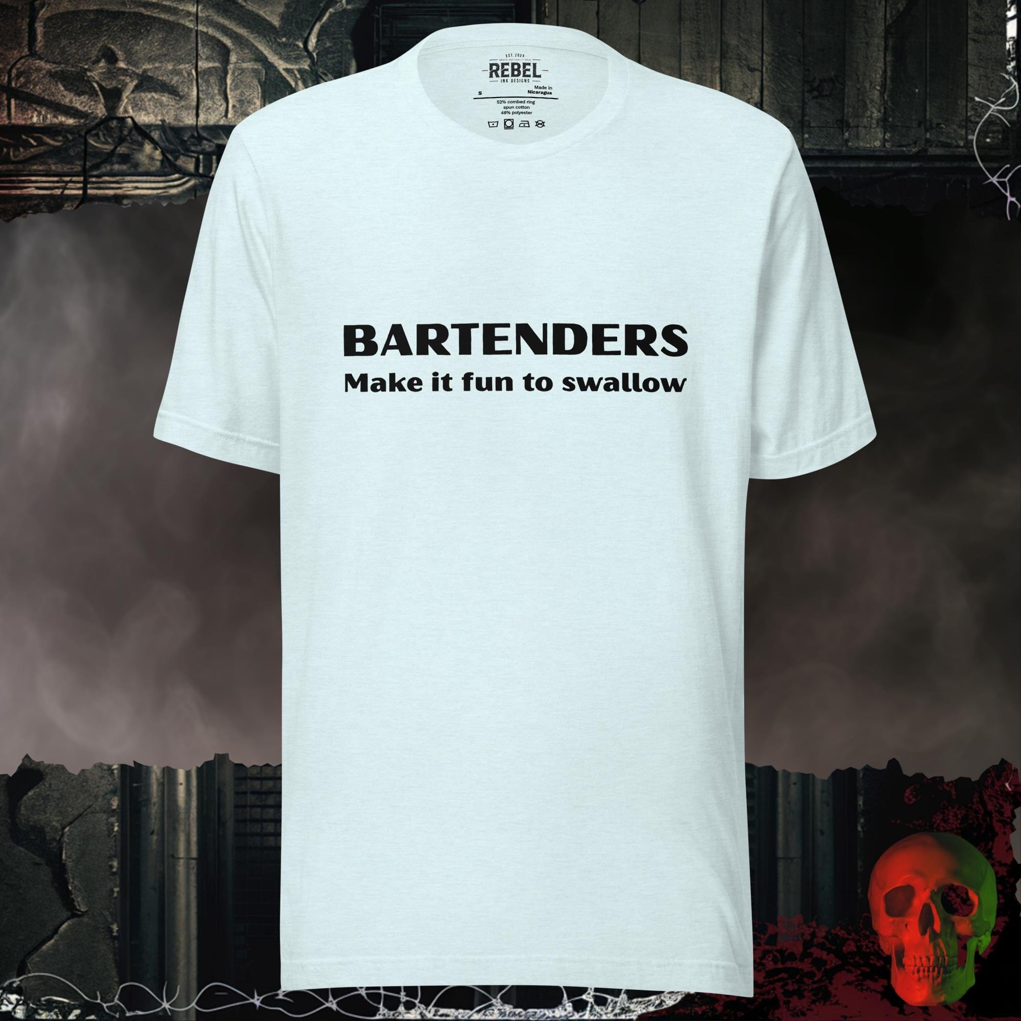 T-Shirt Heather Ice Blue / S Bartenders Make It Fun