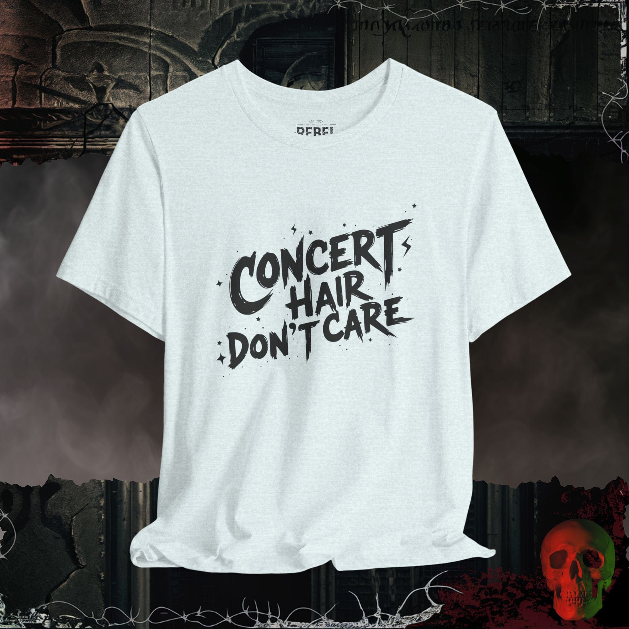 T-Shirt Heather Ice Blue / S Concert Hair Don’t Care T-Shirt