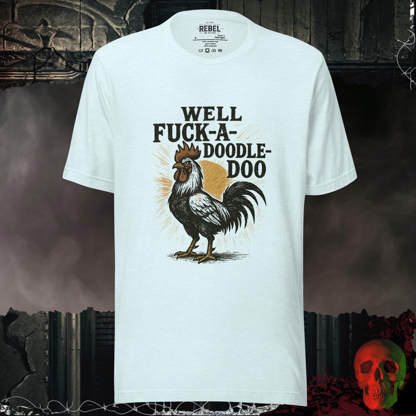 T-Shirt Heather Ice Blue / S F@ck a Doodle Do Tee