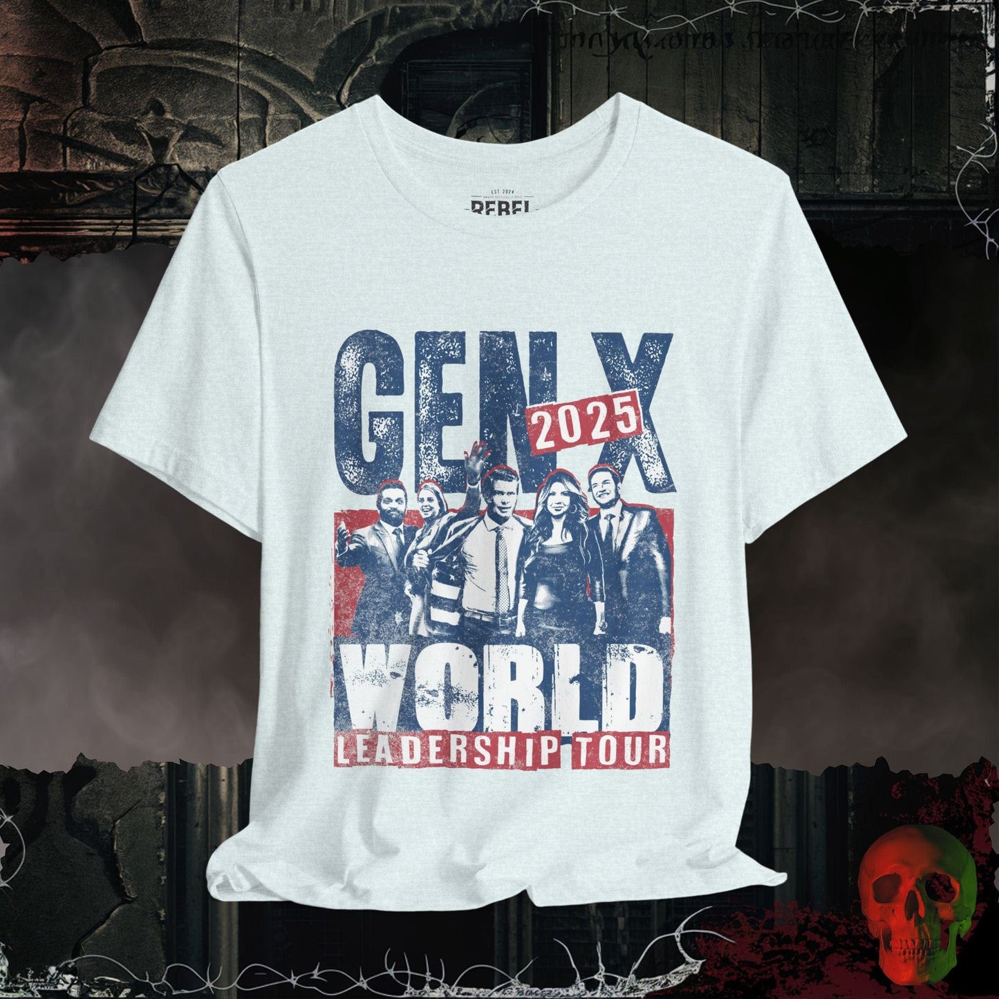 T-Shirt Heather Ice Blue / S Gen X World Leadership Tour 2025 Tee