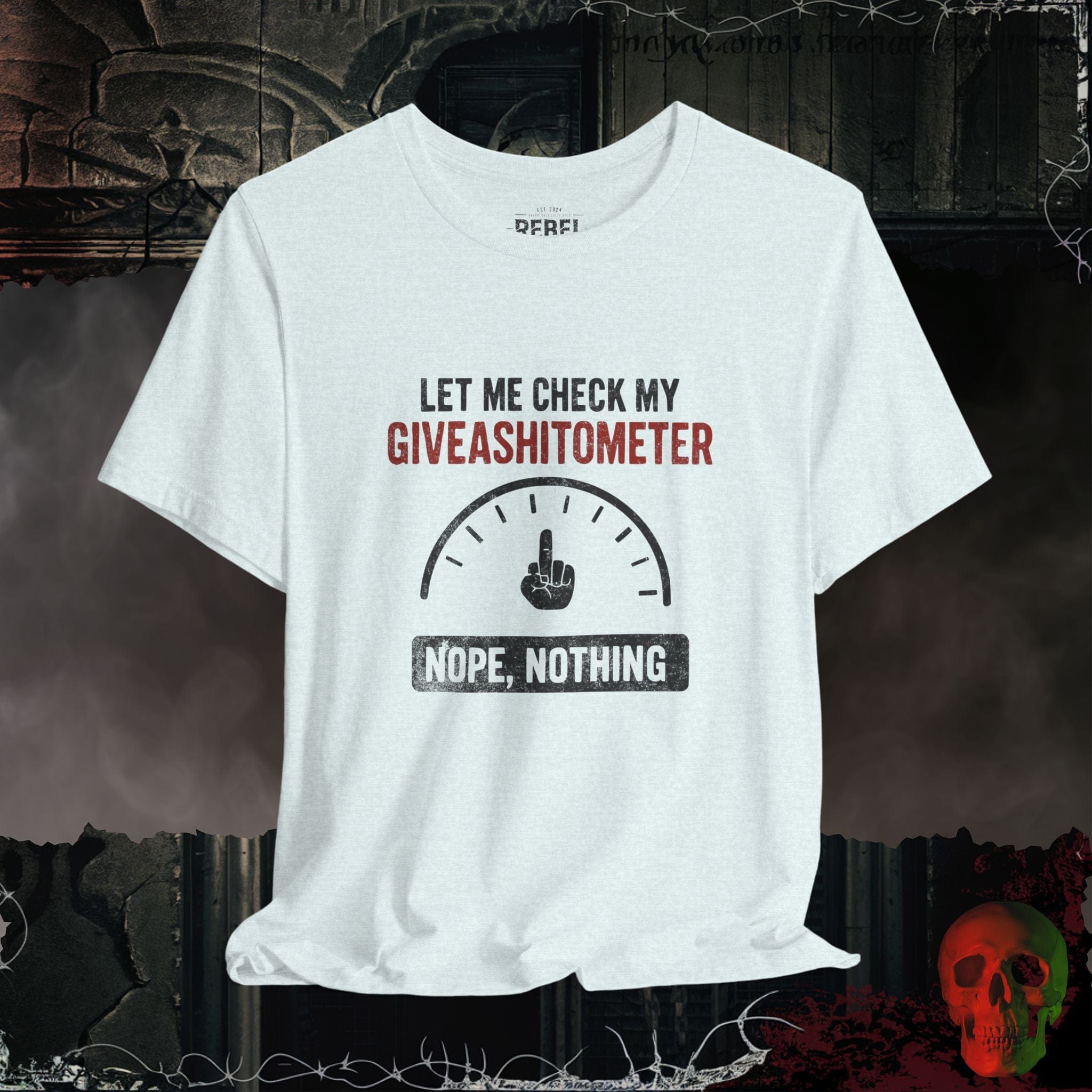 T-Shirt Heather Ice Blue / S Giveashitometer Tee