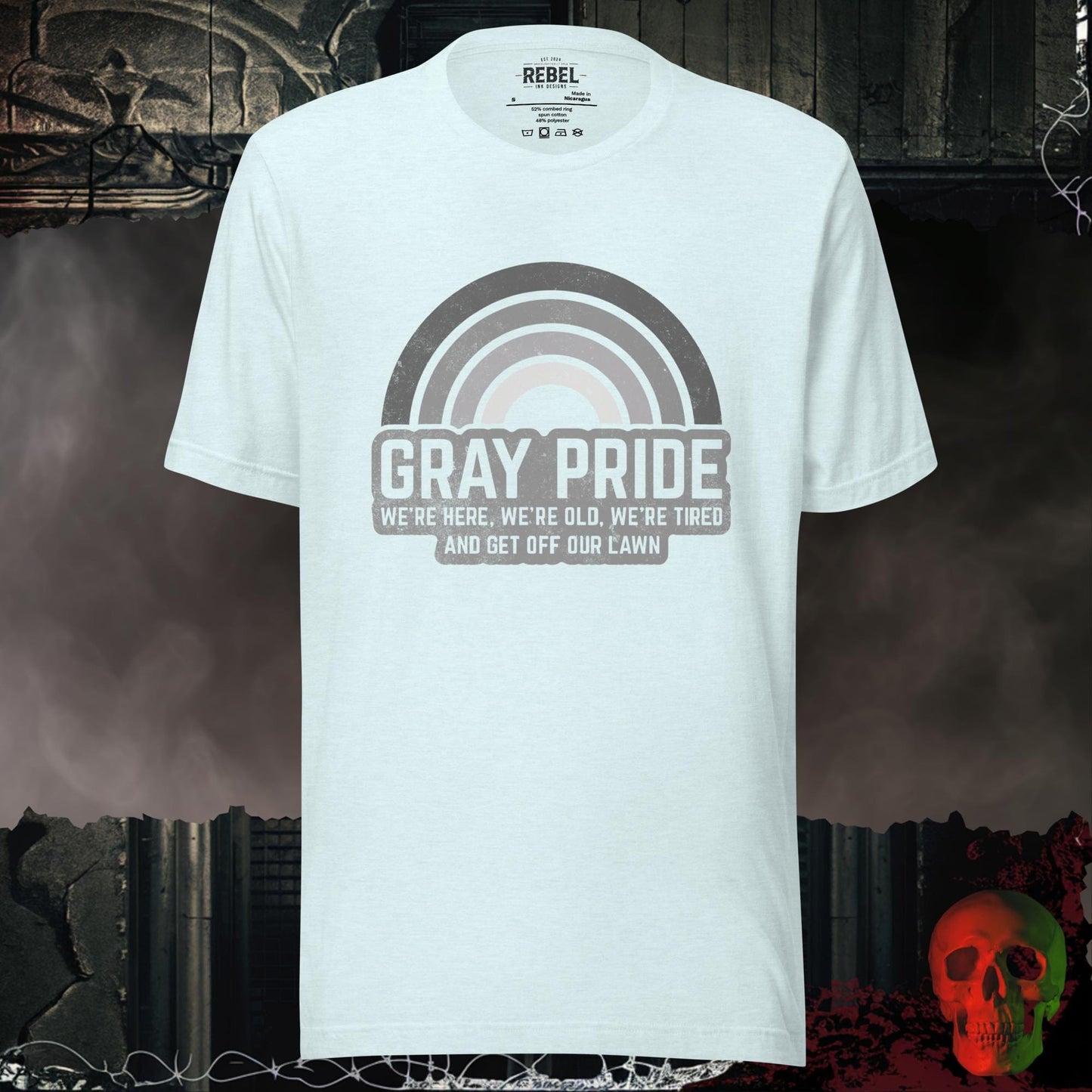 T-Shirt Heather Ice Blue / S Gray Pride Tee