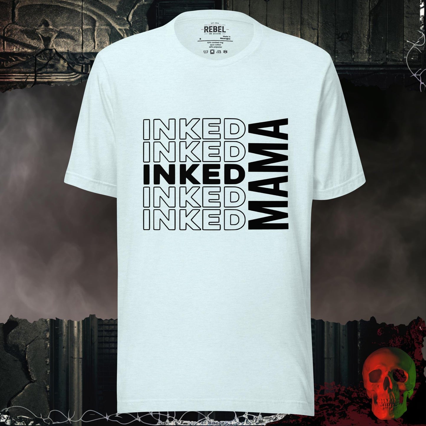 T-Shirt Heather Ice Blue / S Inked Mamma Tee