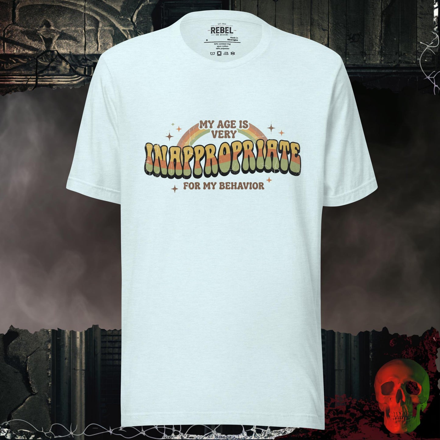 T-Shirt Heather Ice Blue / S My Age Is Very Inappropriate Tee