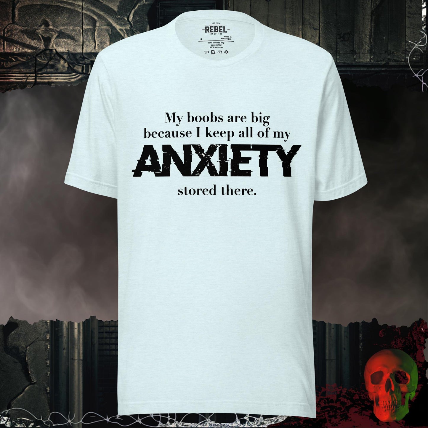 T-Shirt Heather Ice Blue / S My Anxiety Storage System Tee
