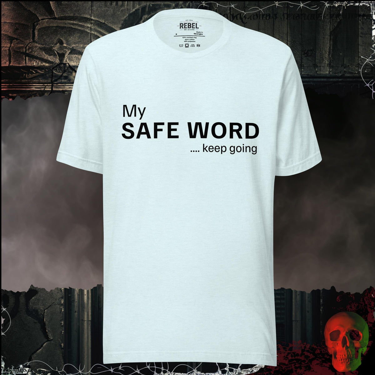 T-Shirt Heather Ice Blue / S My Safe Word Funny Graphic Tee | Rebel Ink Designs