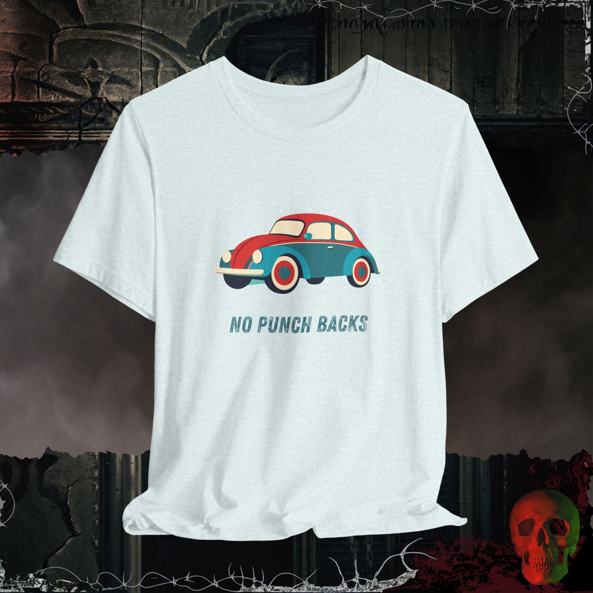 T-Shirt Heather Ice Blue / S No Punch Backs T-Shirt