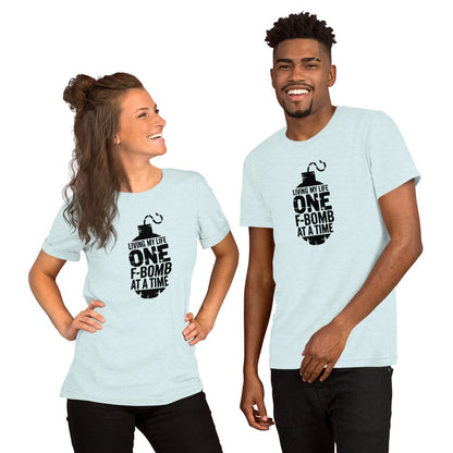 T-Shirt Heather Ice Blue / S One F-Bomb at a Time T-Shirt