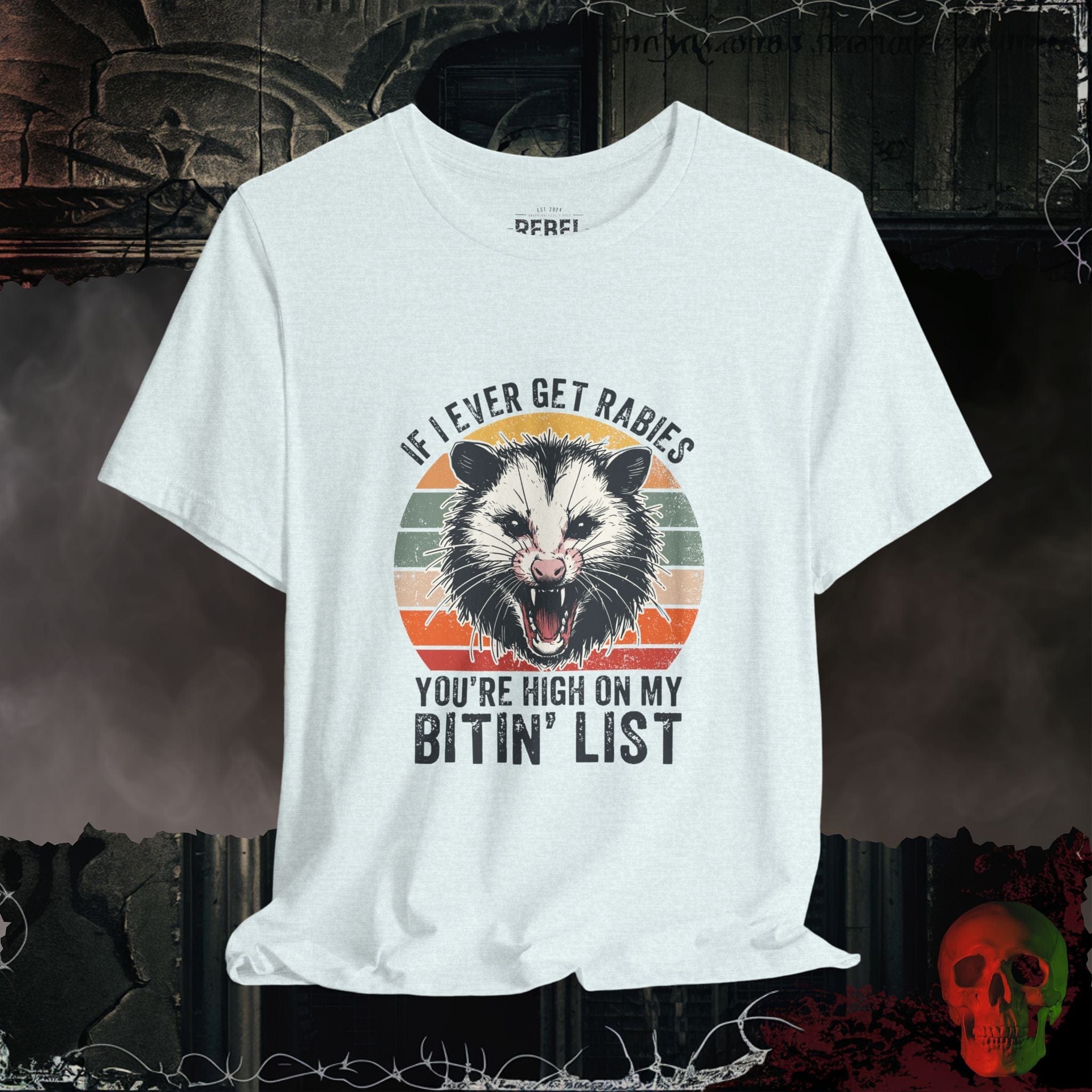 T-Shirt Heather Ice Blue / S Rabid Revenge – Bitin’ List Tee