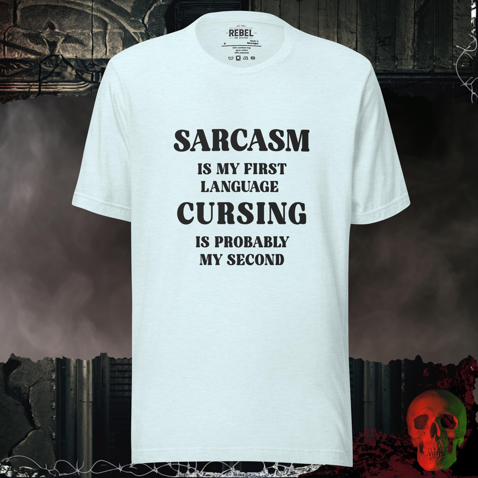 T-Shirt Heather Ice Blue / S Sarcasm Is My First Language Tee