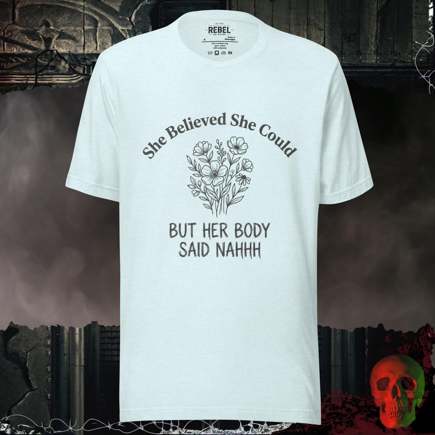 T-Shirt Heather Ice Blue / S She Believed She Could Tee