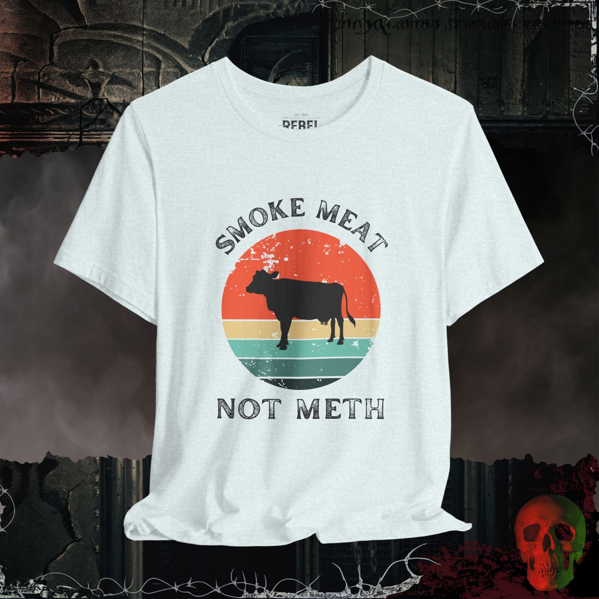 T-Shirt Heather Ice Blue / S Smoke Meat T-Shirt