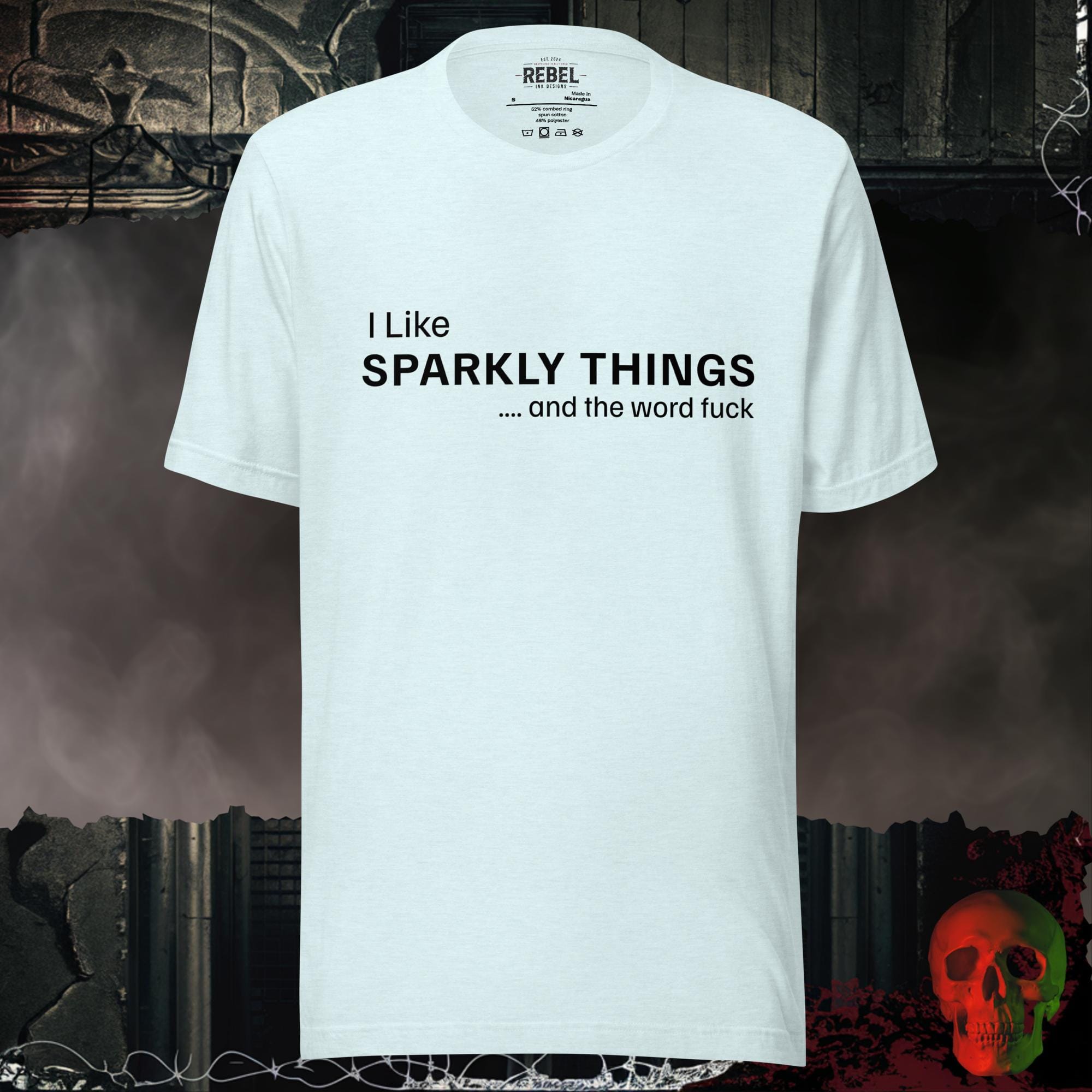 T-Shirt Heather Ice Blue / S SPARKLY THINGS Graphic Tee | Rebel Ink Designs