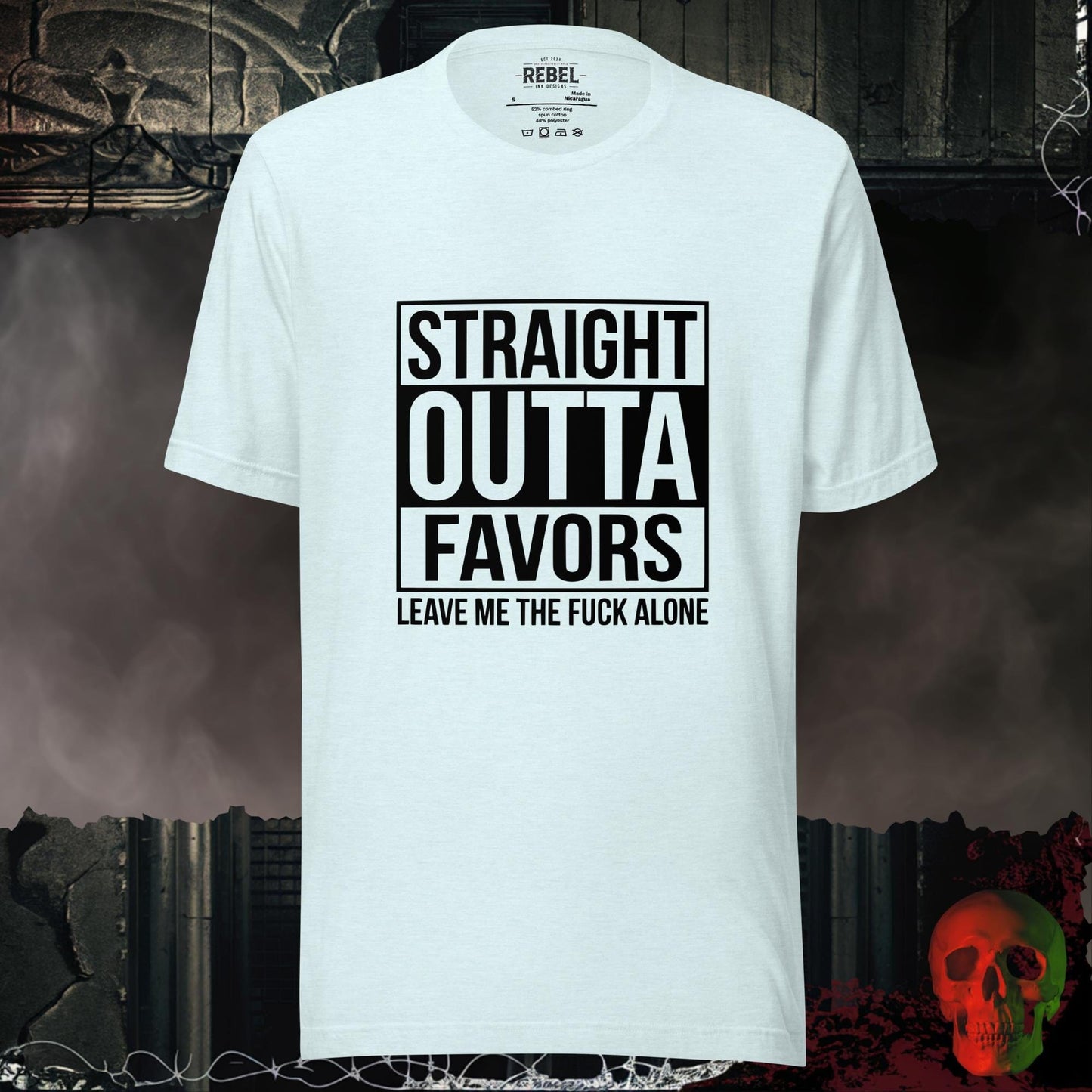 T-Shirt Heather Ice Blue / S Straight Out of Favors Tee