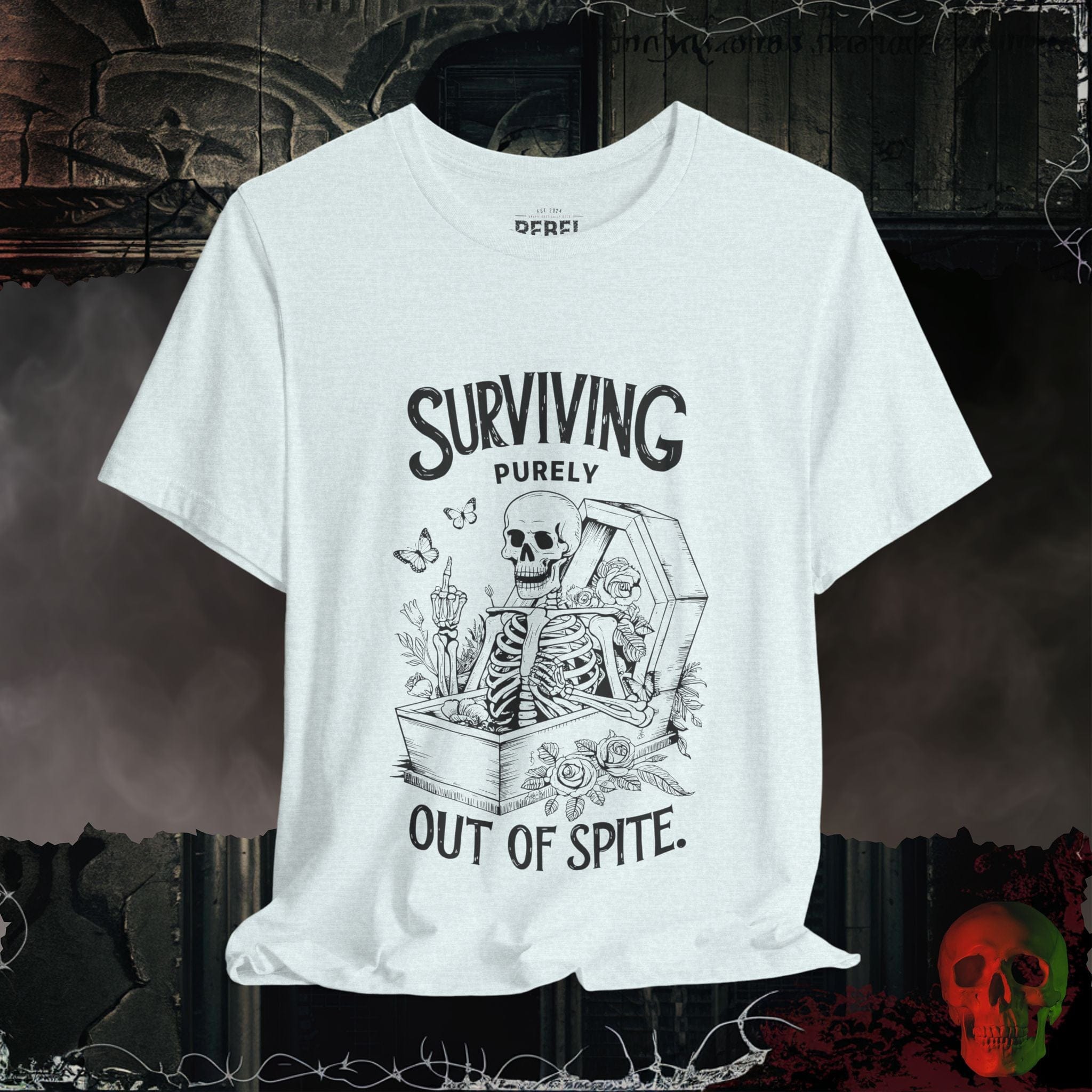 T-Shirt Heather Ice Blue / S Surviving Out of Spite!