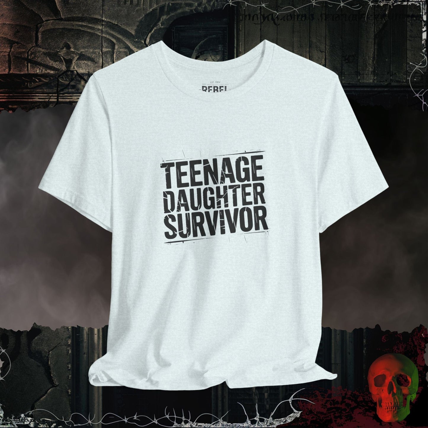 T-Shirt Heather Ice Blue / S Teenage Daughter Survivor T-Shirt
