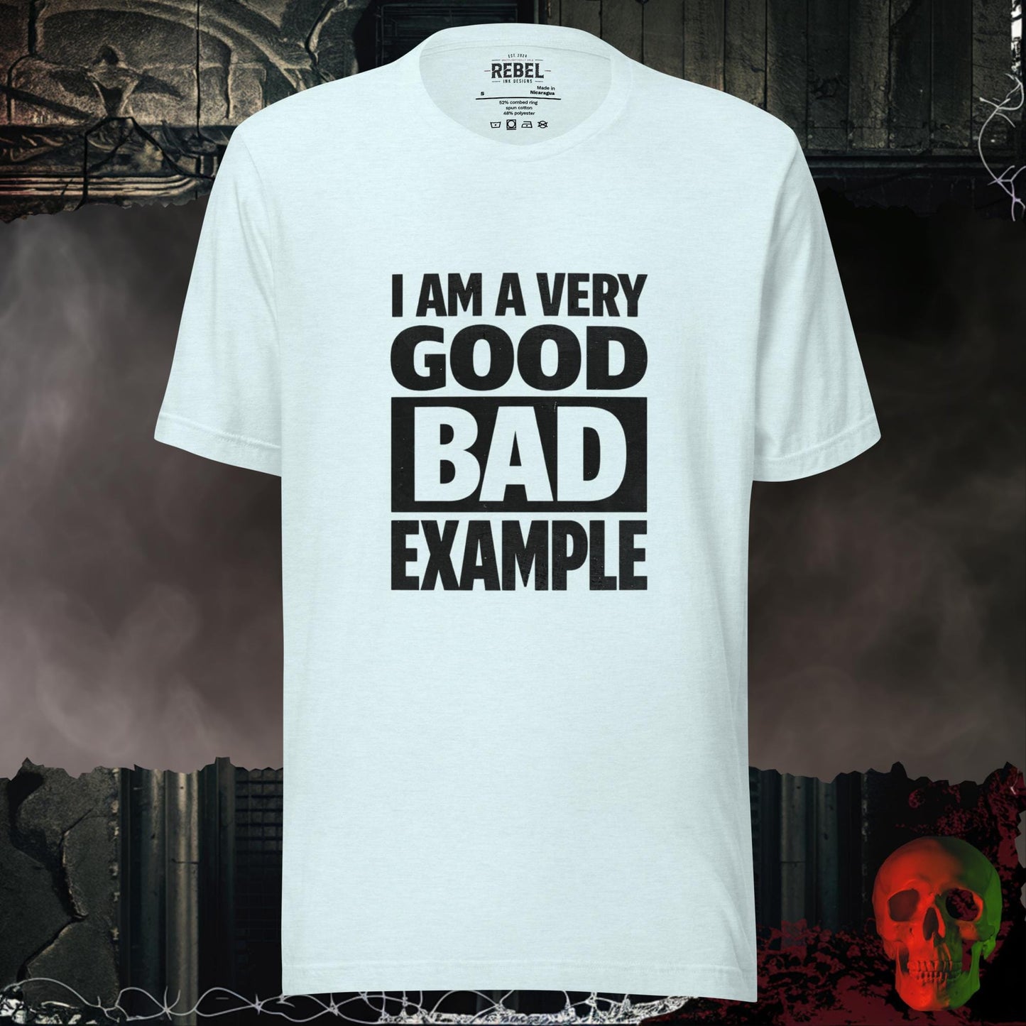 T-Shirt Heather Ice Blue / S Very Good Bad Example Tee