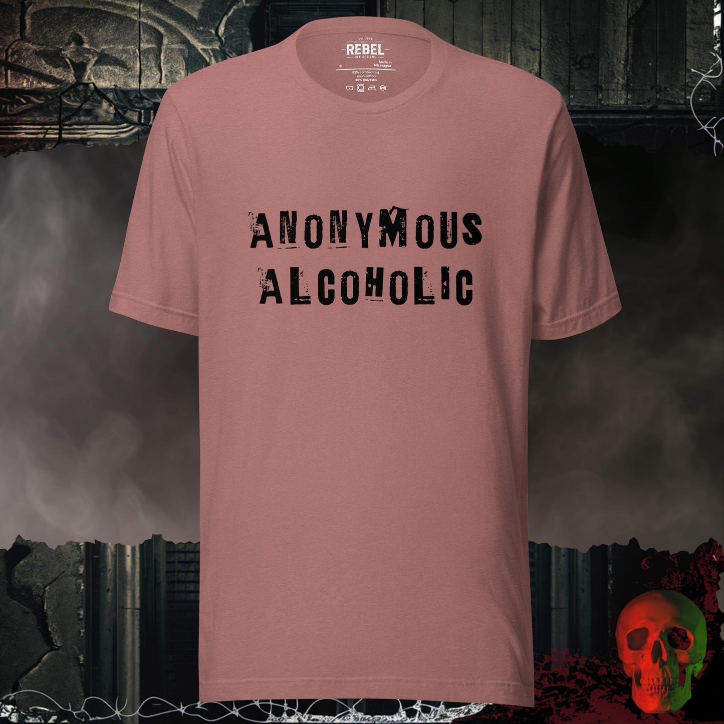 T-Shirt Heather Mauve / S Anonymous Alcoholic