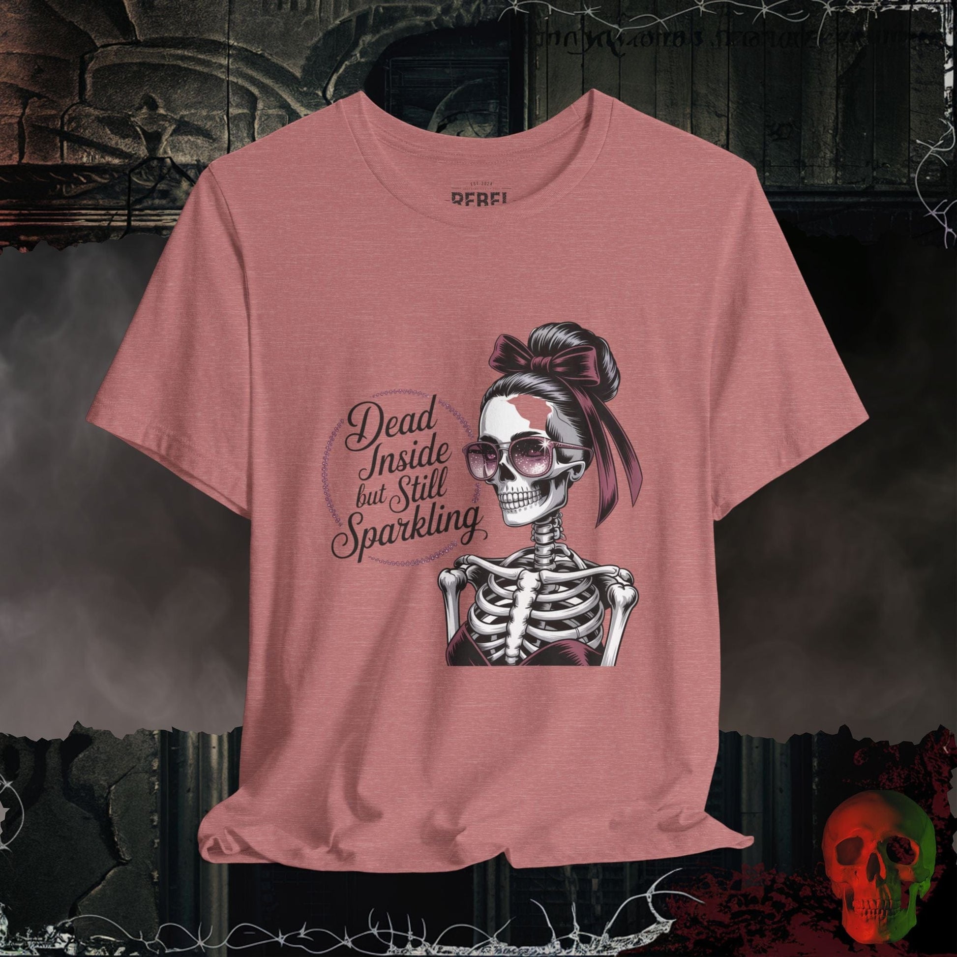 T-Shirt Heather Mauve / S Dead Inside but Still Sparkling T-Shirt